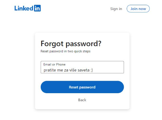 Šta raditi kada nemate pristup vašem profilu na LinkedIn-u? 🚨
